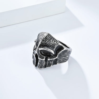 Stainless Steel Spartan Skull Ring-Wear Spartan Valor in Timeless Steel