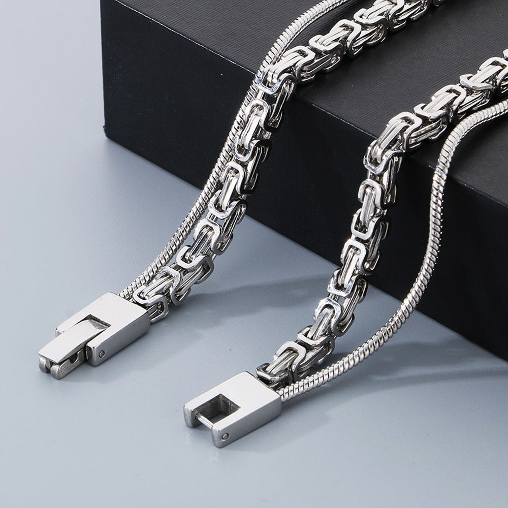 Stainless Steel Double - Layer Necklace | Hide Stories in “Minimalist Blank”