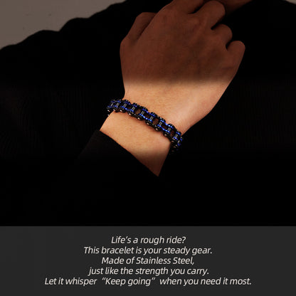Bike Chain - Inspired Stainless Steel Bracelet:Strength in Every Link