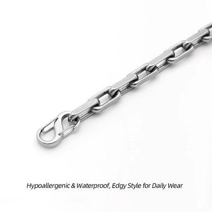 S-Clasp Square Titanium Steel Bracelet – Sleek Simplicity, Crafted to Last