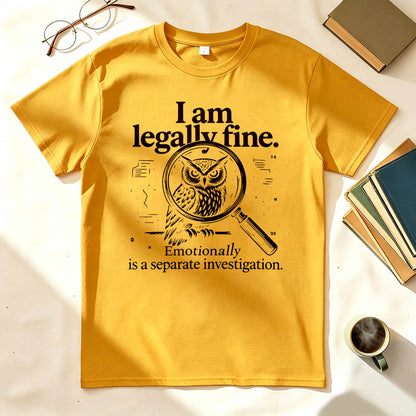 I Am Legally Fine Funny Dark Humor T-Shirt