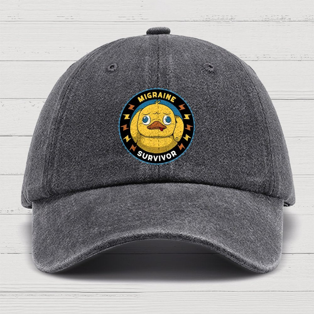 Migraine Survivor Funny Duck Cotton Hat