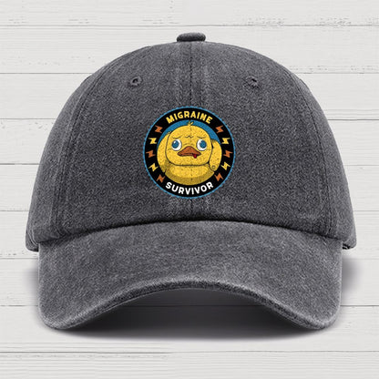 Migraine Survivor Funny Duck Cotton Hat