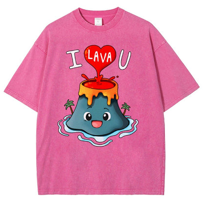 Valentine's Day.I Lava You Vintage Distressed T-shirt