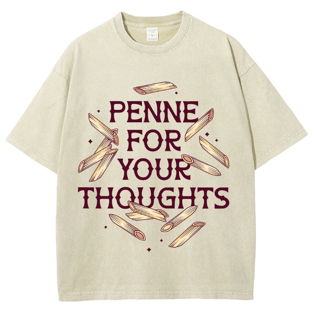 Penne For Your Thoughts Vintage Distressed T-shirt