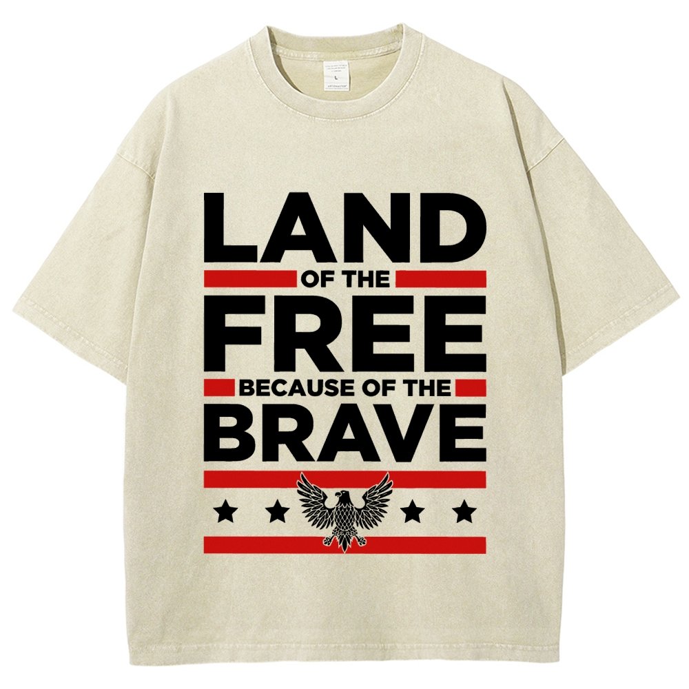 Because of the Brave Vintage Distressed T-shirt