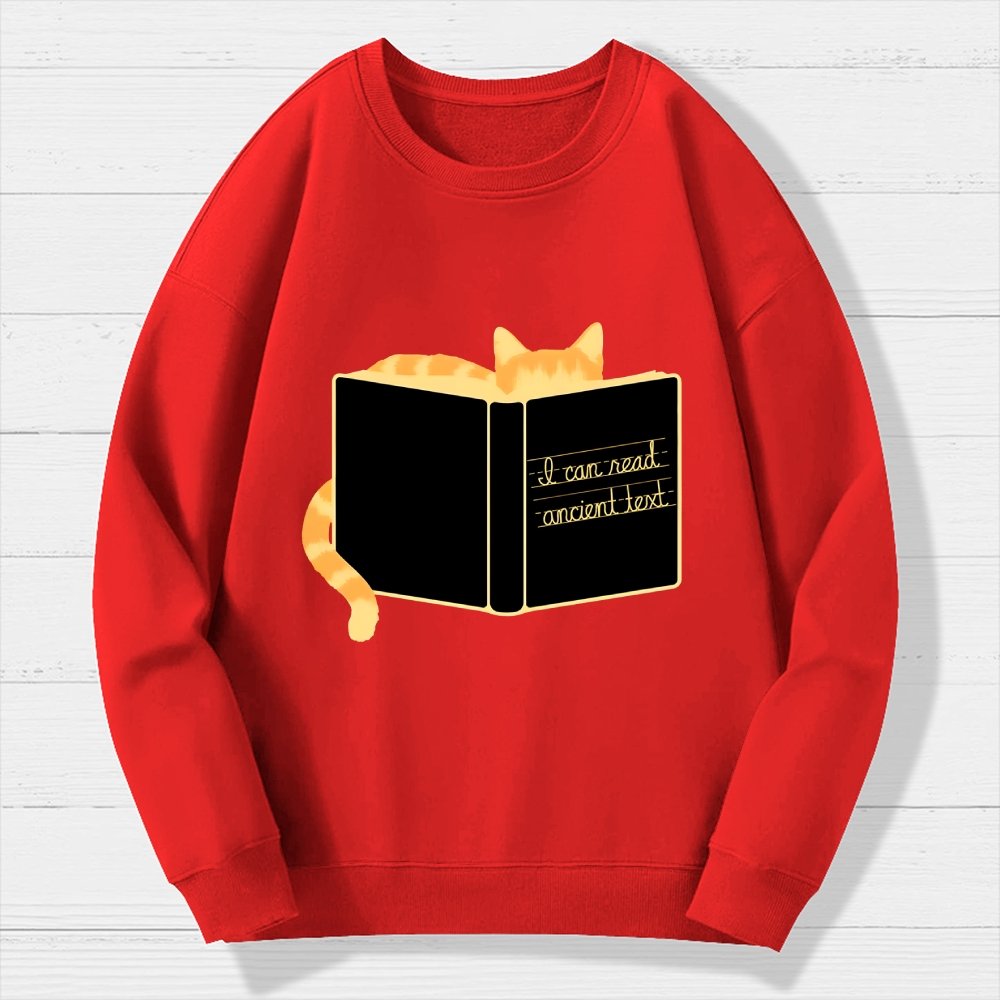 Ancient Text Geek Cotton Sweatshirt