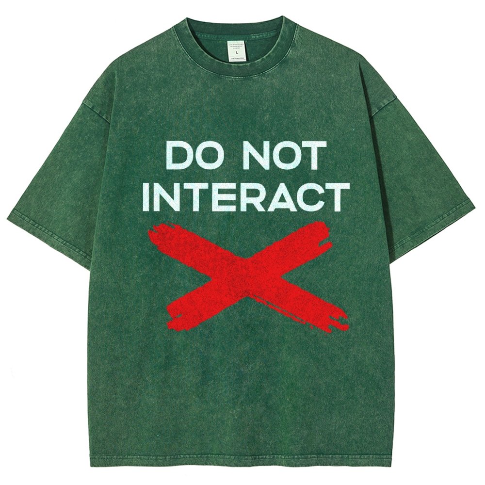 Do Not Interact Vintage Distressed T-shirt