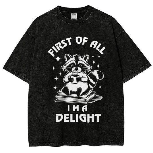 First Of All I'm A Delight Vintage Distressed T-shirt