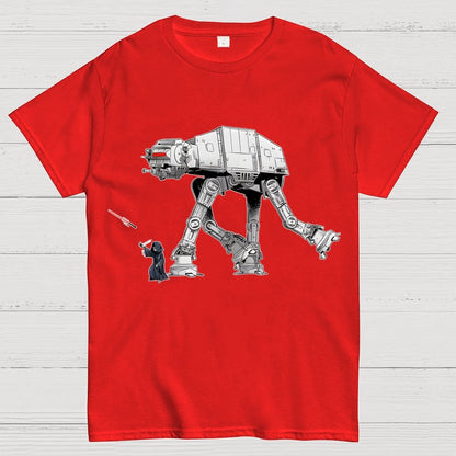 Walking the Galactic Robot Dog Funny Geek T-Shirt