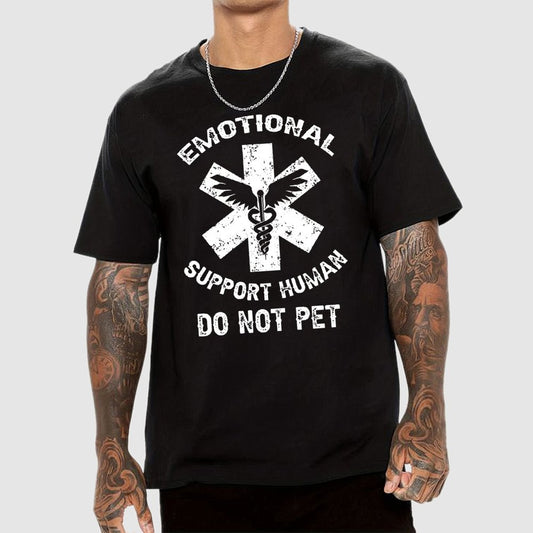 Emotional Support Human Do Not Pet Unisex Geek T-Shirt