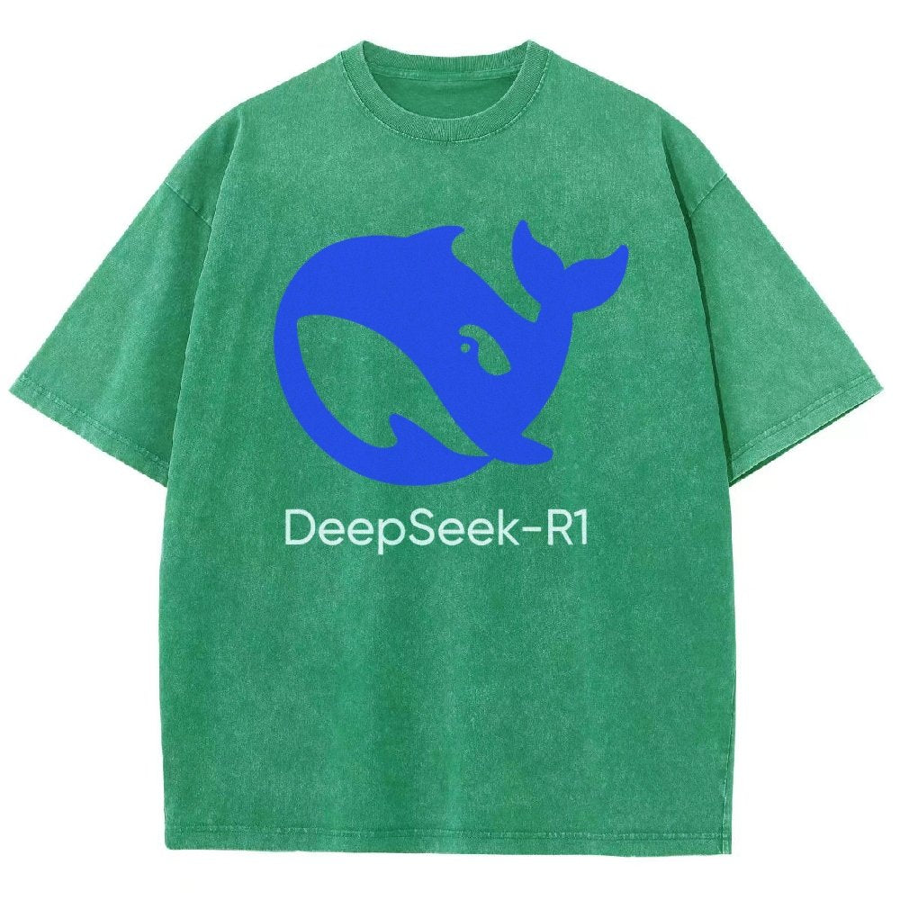DeepSeek-R1 Icon Vintage Distressed T-shirt