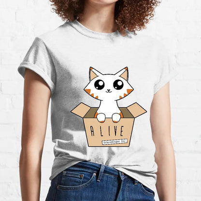 Schrödinger's Cat Glow in the Dark Nerdy T-Shirt