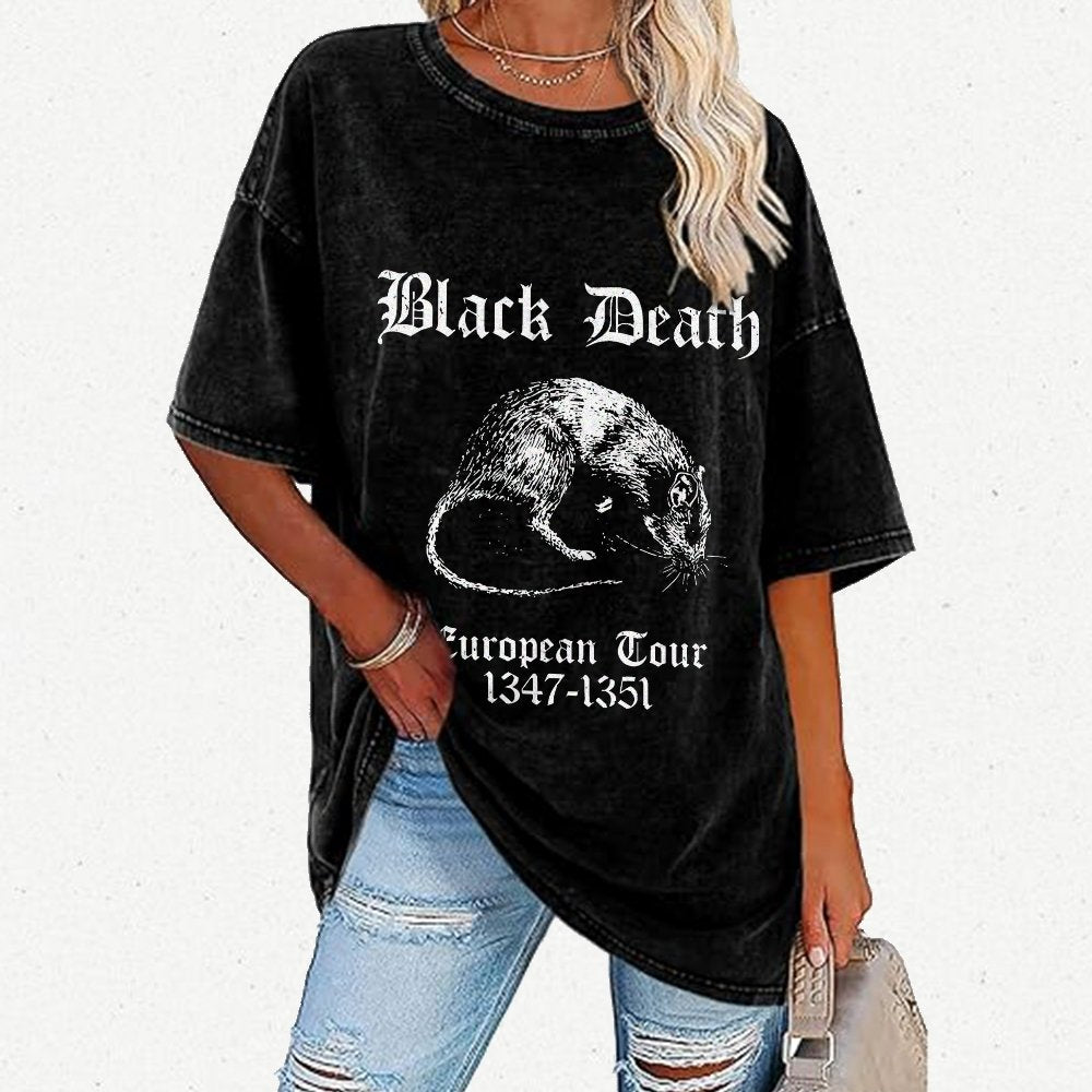 Black Death European Tour Vintage Distressed T-shirt