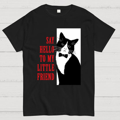 Hello Little Friend funny cat Geek T-Shirt