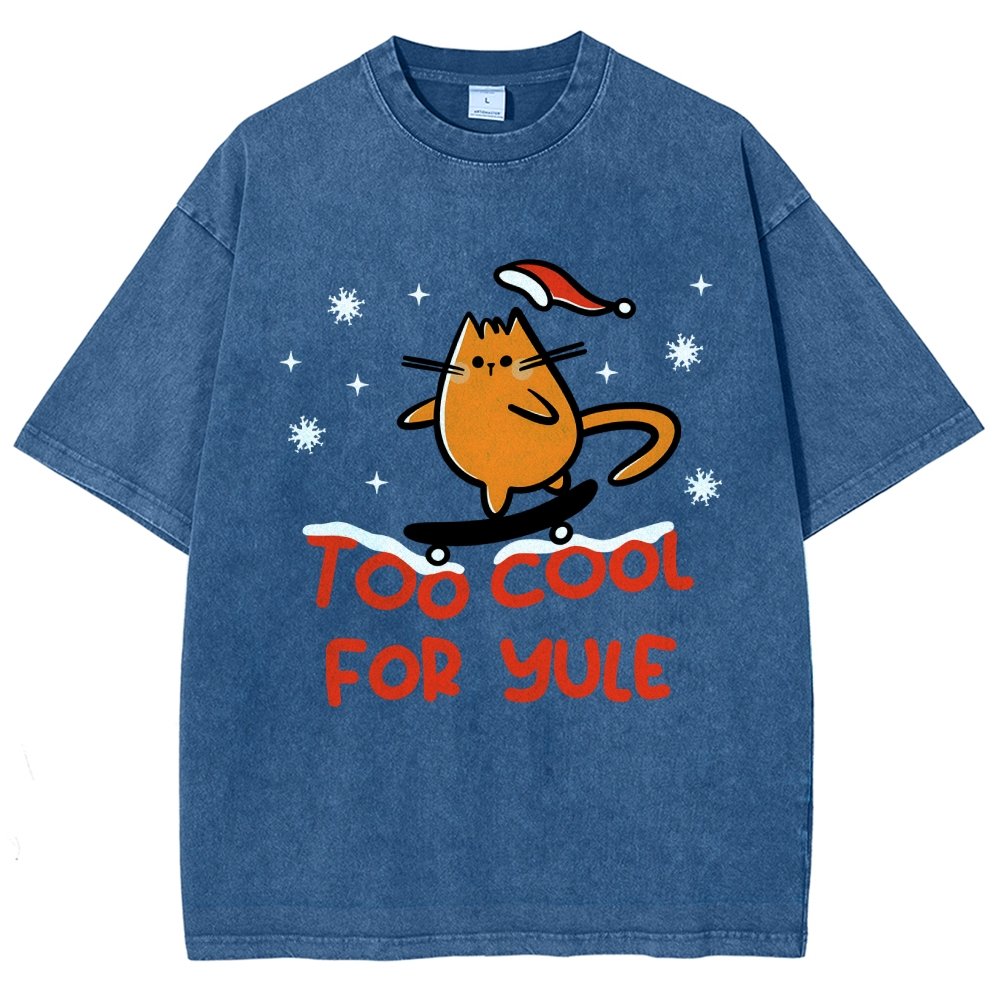 Too Cool For Yule Vintage Distressed T-shirt