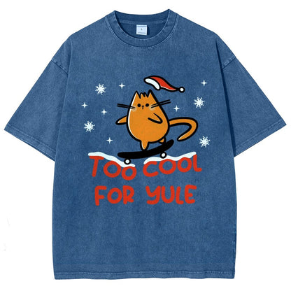 Too Cool For Yule Vintage Distressed T-shirt