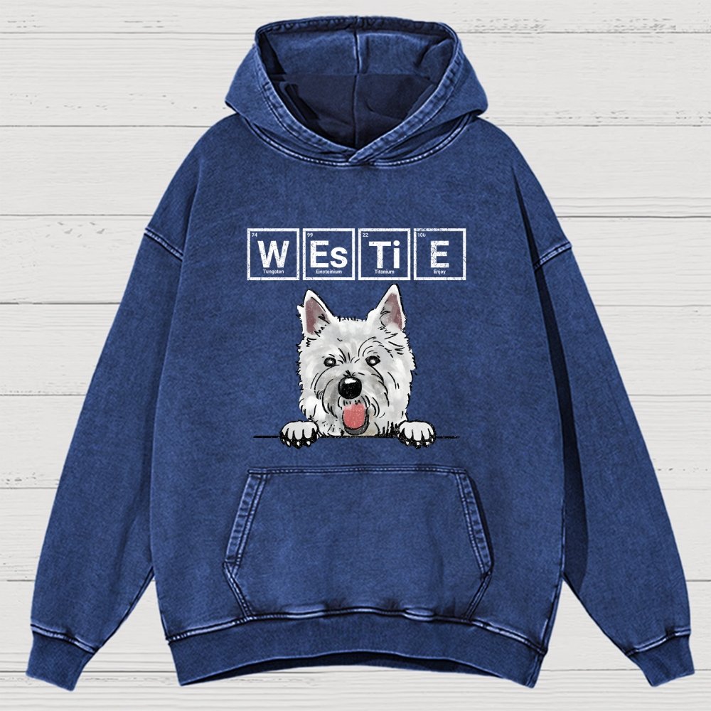 Periodic Table Of Dogs  Dog Lover  Funny Science Vintage Distressed Hoodie
