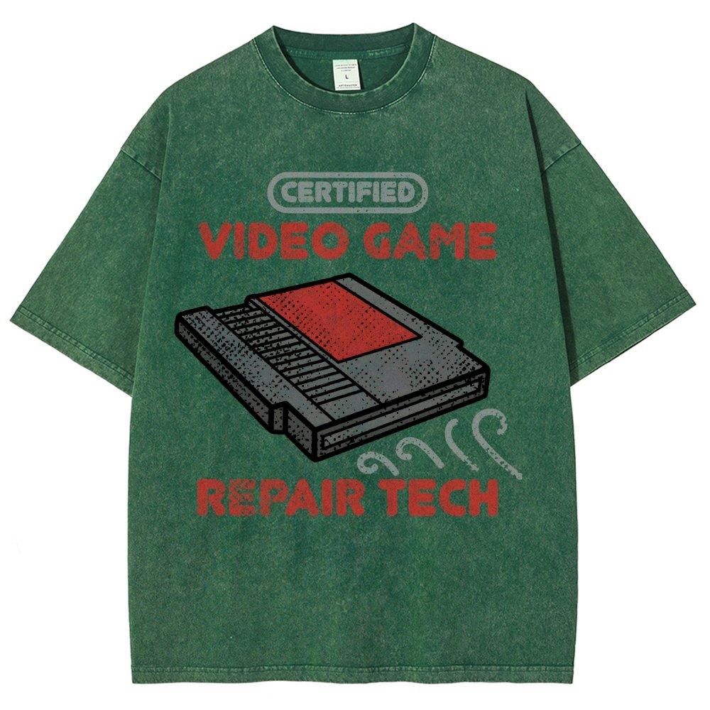 Video Game Repair Tech Vintage Distressed T-shirt