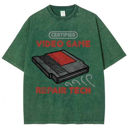 Video Game Repair Tech Vintage Distressed T-shirt