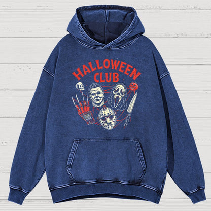 Halloween Club Vintage Distressed Hoodie