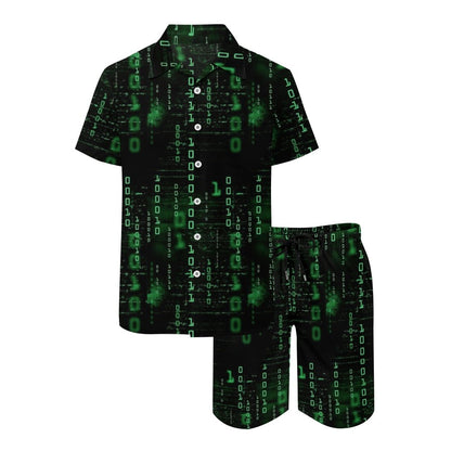 Binary Computer 1s and 0s Hawaiian Shirt Set