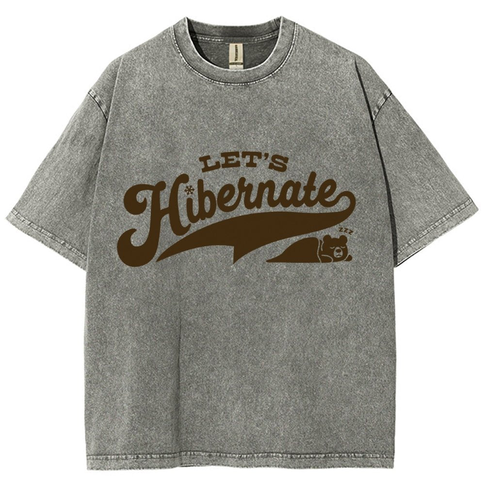 Team Bear Let's Hibernate Vintage Distressed T-shirt