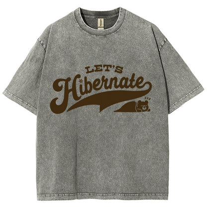 Team Bear Let's Hibernate Vintage Distressed T-shirt