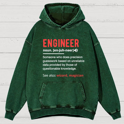 Engineer Definition Vintage Distressed Hoodie