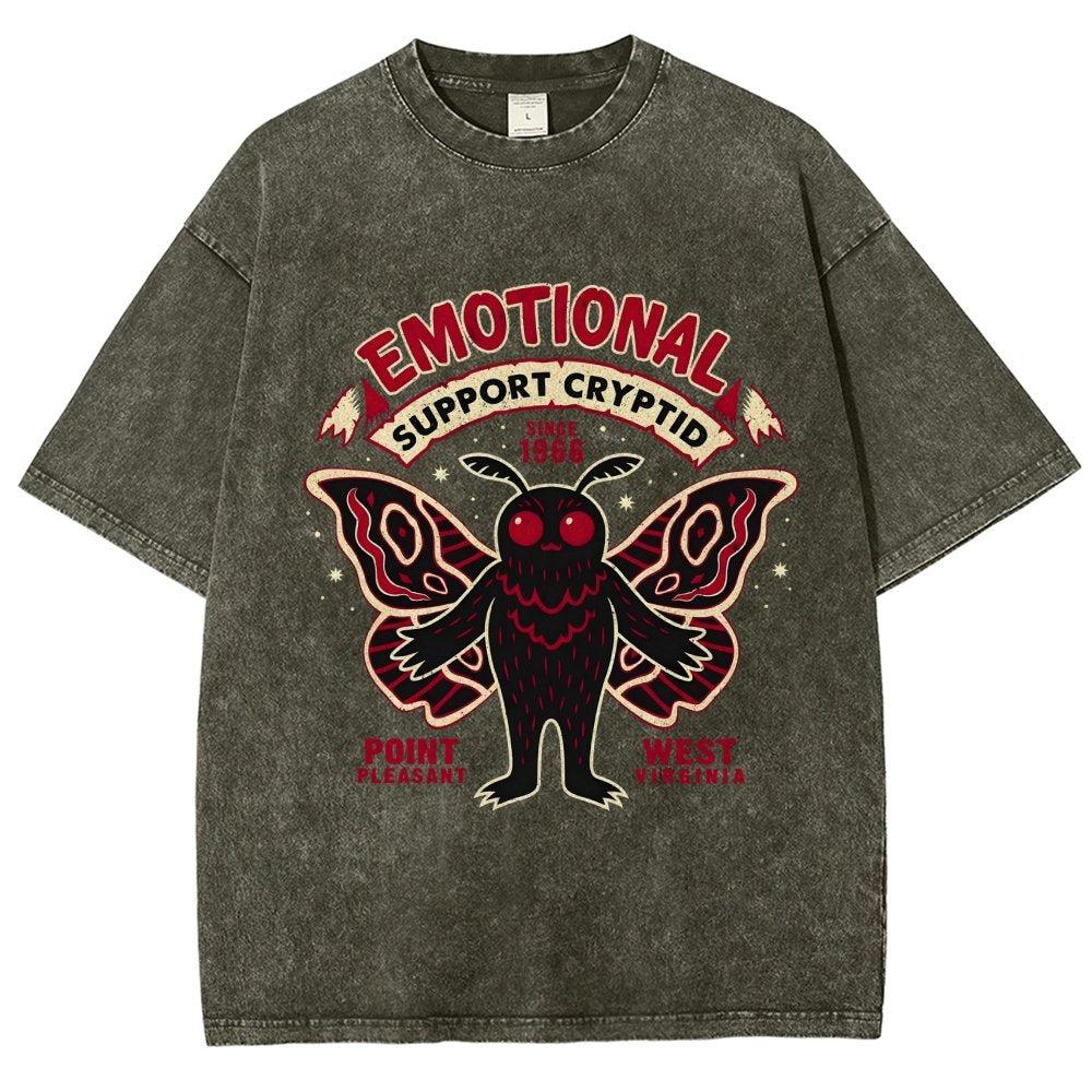 Emotional Support Cryptid Vintage Distressed T-shirt