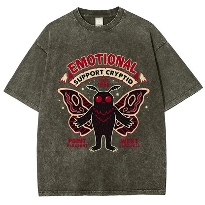 Emotional Support Cryptid Vintage Distressed T-shirt