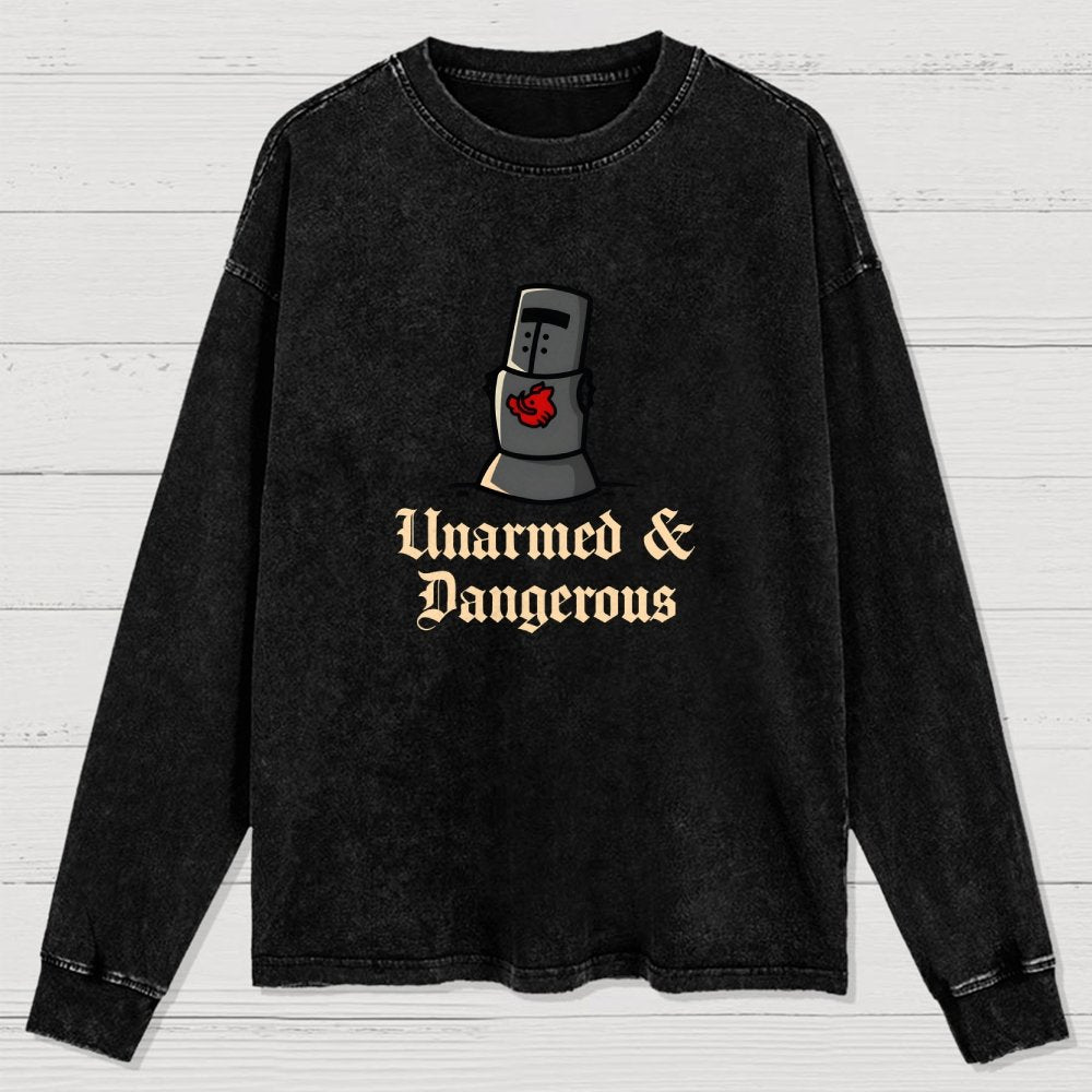 Unarmed And Dangerous Washed Long Sleeve Tee