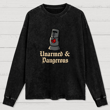 Unarmed And Dangerous Washed Long Sleeve Tee