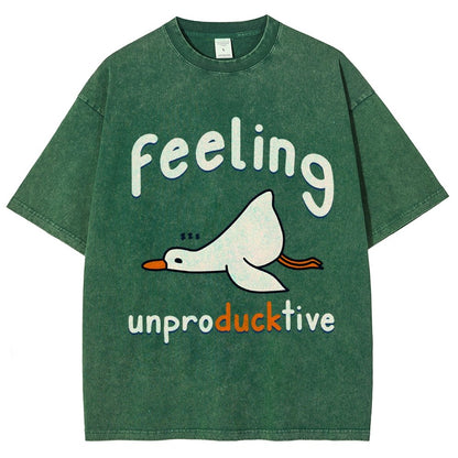 Feeling Unproducktive Vintage Distressed T-shirt