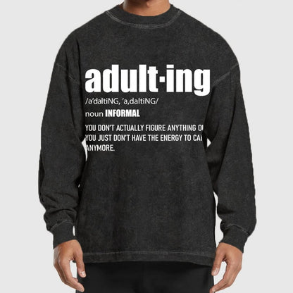 ADULT-ING Washed Long Sleeve Tee