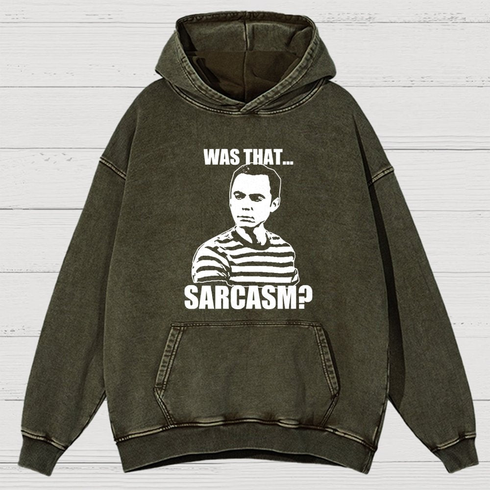 Was That Sarcasm Vintage Distressed Hoodie