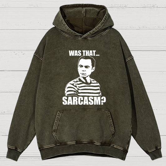 Was That Sarcasm Vintage Distressed Hoodie