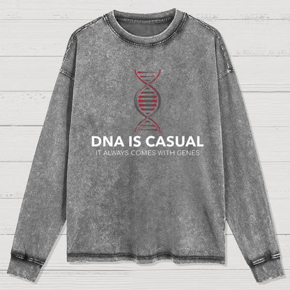 DNA Is Casual Geeky Washed Long Sleeve Tee