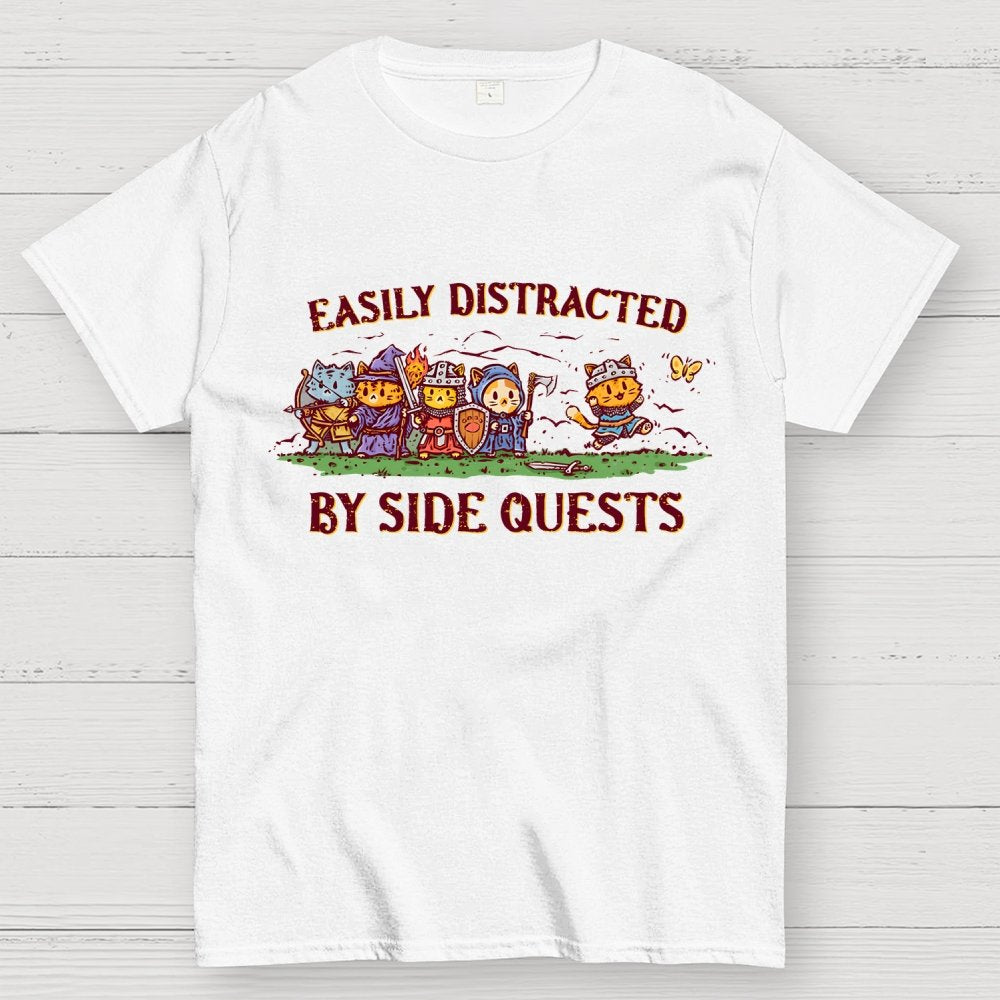 Easily Distracted By Side Quests Geek T-Shirt