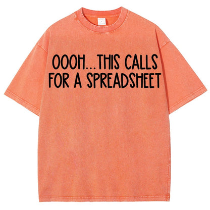 Oooh This Calls For A Spreadsheet Vintage Distressed T-shirt