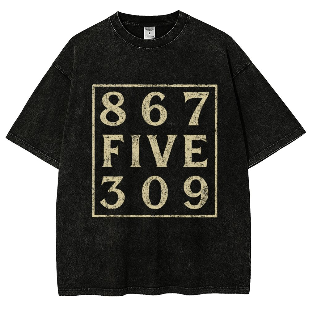 Music 867 Five 309 80S Pop Music  Vintage Distressed T-shirt
