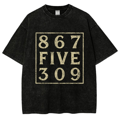 Music 867 Five 309 80S Pop Music  Vintage Distressed T-shirt