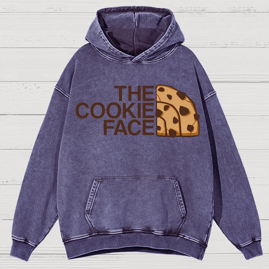 Cookie Face Vintage Distressed Hoodie