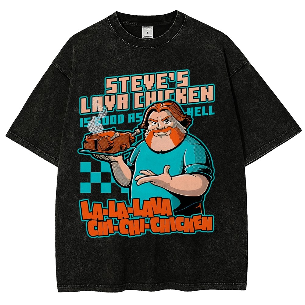 Steve's Lava Chicken Vintage Distressed T-shirt