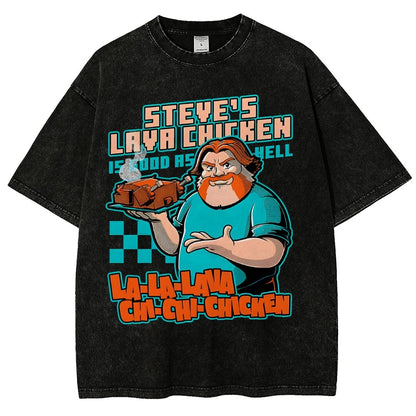 Steve's Lava Chicken Vintage Distressed T-shirt