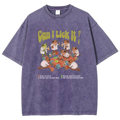 Can I Lick It Periodic Table Vintage Distressed T-shirt