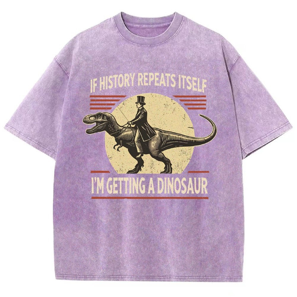 I'm Getting a Dinosaur Vintage Distressed T-shirt