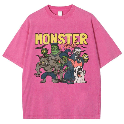 Monster Mashup - Retro Ghost Halloween Vintage Distressed T-shirt