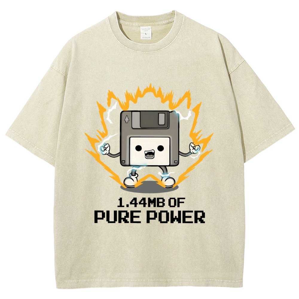 1.44mb of pure power Vintage Distressed T-shirt