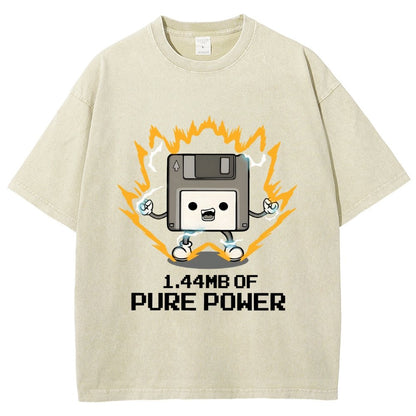 1.44mb of pure power Vintage Distressed T-shirt